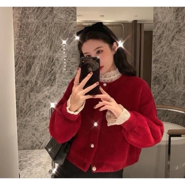 Áo khoác len cardigan lông thỏ QC mềm mịn dày dặn NGOMINH SP206 giá 229k