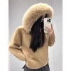 Áo khoác len dệt kim Hàn Quốc retro sang trọng - Thu Đông, giảm giá, chỉ 412.214 VND 3