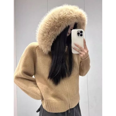 Áo khoác len dệt kim Hàn Quốc retro sang trọng - Thu Đông, giảm giá, chỉ 412.214 VND 3