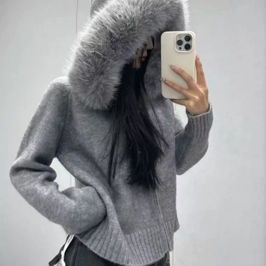 Áo khoác len dệt kim Hàn Quốc retro sang trọng - Thu Đông, giảm giá, chỉ 412.214 VND 7