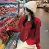 Áo khoác len dệt kim tweed cardigan nữ dài tay Hàn Quốc Big Size NGOMINH SP58 4