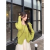 Áo khoác len dệt kim tweed cardigan nữ dài tay Hàn Quốc Big Size NGOMINH SP58 7