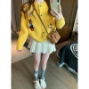 Áo khoác len thêu gấu hoạt hình dáng rộng - Cardigan dệt kim thời trang thu đông, 290.000₫ 2