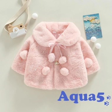 Áo khoác lông cánh dơi màu trơn dễ thương cho bé gái - Giá giảm 203.904₫ 3