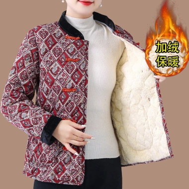 Áo khoác lông cừu dày cho phụ nữ trung niên – lớn, Trung Hoa, ấm áp, 410.797đ 4