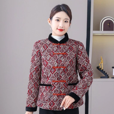 Áo khoác lông cừu dày cho phụ nữ trung niên – lớn, Trung Hoa, ấm áp, 410.797đ 8