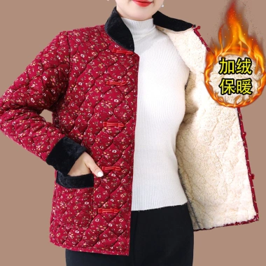 Áo khoác lông cừu dày cho phụ nữ trung niên – lớn, Trung Hoa, ấm áp, 410.797đ 10