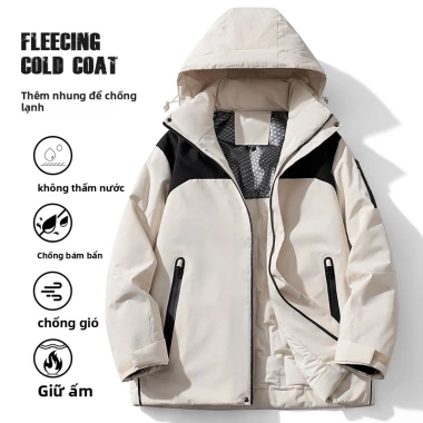Áo khoác lông cừu nam nữ mùa đông - Lót dày, chống gió, thấm nước, ấm áp, giảm giá 22% 2
