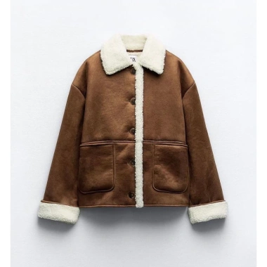 Áo khoác lông lót cừu phông Zara xuất khẩu - siêu ấm, giảm còn 620.000đ, giá gốc 750.200đ 3 Áo khoác lông lót cừu phông Zara xuất khẩu - siêu ấm, giảm còn 620.000đ, giá gốc 750.200đ 3