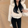 Áo khoác lông thỏ 2 lớp dày dặn croptop Hàn Quốc KUNKUN SP45 - Giá 339k 2