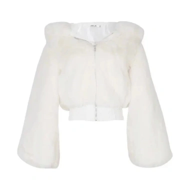 Áo khoác lông thỏ 2 lớp dày dặn croptop Hàn Quốc KUNKUN SP45 - Giá 339k 3