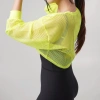 Áo khoác lưới croptop thể thao nữ UNIQ - tay dài, mũ, thoáng khí, 148k 2