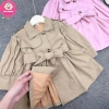 Áo khoác măng tô 2 lớp cho bé gái mùa thu đông, có nút và dây đai, giá chỉ 169k 3