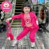 Áo khoác mặt gấu dâu thun da cá cho bé gái 10-30kg - ấm áp, giảm giá 155.000đ 2