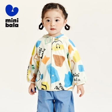 Áo khoác mỏng Minibala trẻ em cotton nguyên chất chống nắng mùa hè, thoáng khí, điều hòa không khí giảm giá 336.960₫