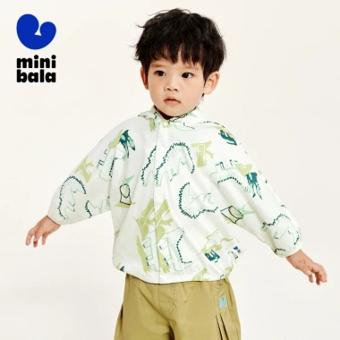 Áo khoác mỏng Minibala trẻ em cotton nguyên chất chống nắng mùa hè, thoáng khí, điều hòa không khí giảm giá 336.960₫