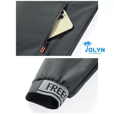 Áo khoác nam dù thể thao cổ đứng cao cấp TOLYN KP090 siêu nhẹ, túi trong, trẻ trung 8