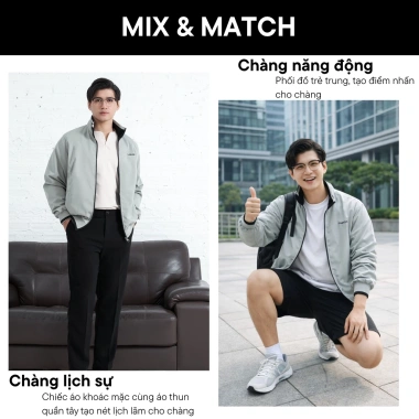 Áo khoác nam LADOS vải dù 2 mặt cao cấp - Chống nắng, giảm giá 244k