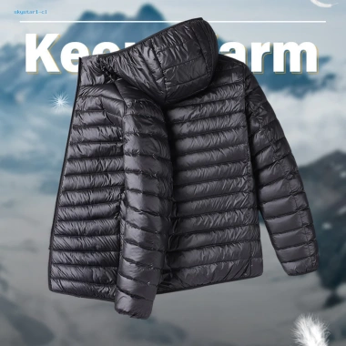 Áo khoác nam mùa đông polyester cotton ấm áp mũ trùm đầu, túi tiện lợi - Giá 366.109 VND 2