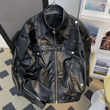 Áo khoác nam Mỹ retro da PU phong cách hip hop - Xuân Thu thời trang đường phố, giảm 20%