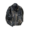 Áo khoác nam Mỹ retro da PU phong cách hip hop - Xuân Thu thời trang đường phố, giảm 20% 5