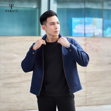 Áo Khoác Nam Narsis D240.056 Dạ Cổ Bẻ Dài Tay - Trẻ Trung, Lịch Lãm, Giá 625.000 VND