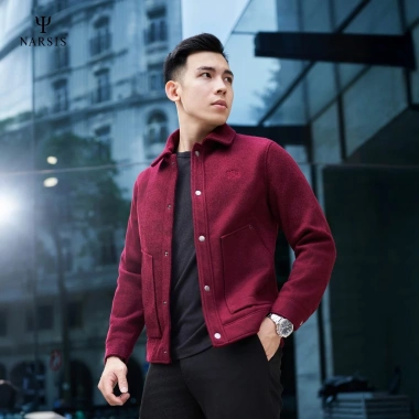 Áo Khoác Nam Narsis D240.056 Dạ Cổ Bẻ Dài Tay - Trẻ Trung, Lịch Lãm, Giá 625.000 VND
