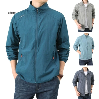 Áo khoác nam nhẹ co giãn cuff, chống nắng, chống gió, thoáng khí, dây kéo placket – giá 209.436₫