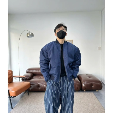 Áo Khoác Nam PINGUYEN 095 Bomber Dù 2 Lớp - ấm, thời trang, 460.000 VND