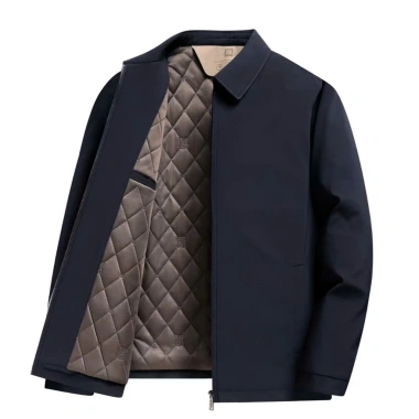 Áo khoác nam trung niên lót phao bông ấm, không nhăn, nhẹ, chống thấm Quà tặng bố 10