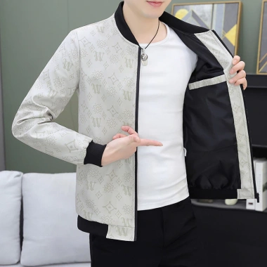 Áo khoác nam xuân thu bóng chày cổ đứng họa tiết sành điệu, blazer ôm trẻ trung, đa năng – giảm 22%