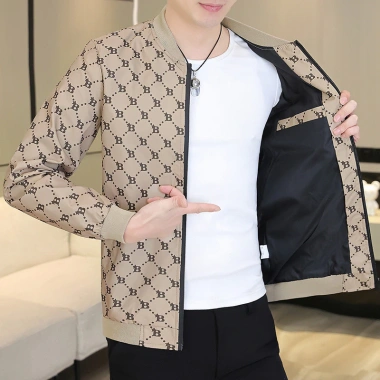 Áo khoác nam xuân thu bóng chày cổ đứng họa tiết sành điệu, blazer ôm trẻ trung, đa năng – giảm 22%
