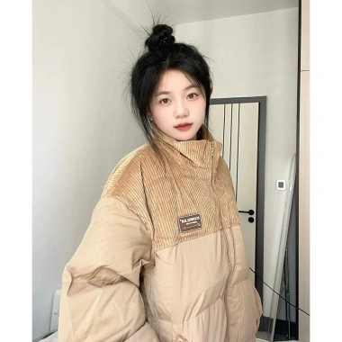 Áo khoác ngắn mùa đông nữ cotton phối màu Hàn Quốc - Giá 286.000₫ (Giảm 20%)