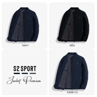 Áo khoác ngoài nam S2 SPORT jacket gió 2 lớp lót lụa mềm mại giữ ấm cản gió - 675.000₫