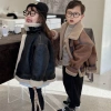 Áo khoác nhung da lộn lót lông cừu ấm mùa đông Hàn Quốc cho bé trai 12-37kg 8