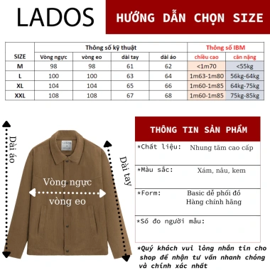 Áo khoác nhung tăm nút bấm LADOS-2.102 sang trọng, trẻ trung, dễ phối đồ Hàn Quốc 325k
