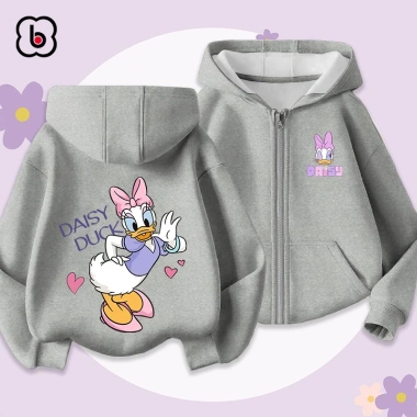 Áo khoác nỉ bé gái BabyloveGO hoodie 2 da dày dặn, ấm áp, in hình Mickey - 189k (giá gốc 236k)