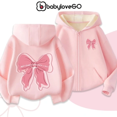 Áo khoác nỉ bé gái BabyloveGO in hình dễ thương, độc đáo - Giảm giá chỉ 189.000đ