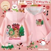 Áo khoác nỉ bông Noel Capybra cho bé trai, bé gái CIUCIU - vải mềm mịn, giữ nhiệt 5