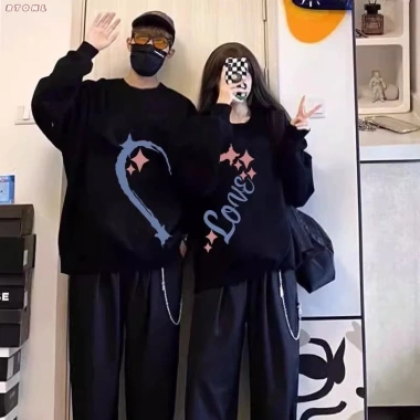 Áo khoác nỉ cặp đôi RTOML sweater hoodie nam nữ trái tim ghép mùa thu đông 69k