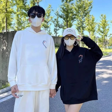 Áo khoác nỉ cặp đôi RTOML sweater hoodie nam nữ trái tim ghép mùa thu đông 69k