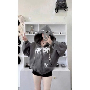 Áo khoác nỉ croptop hoodie nữ form rộng streetwear Ulzzang - Giá 129k giảm 15% Áo khoác nỉ croptop hoodie nữ form rộng streetwear Ulzzang - Giá 129k giảm 15%