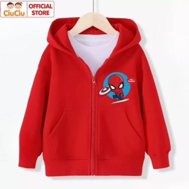 Áo khoác nỉ Hoodie Siêu Nhân Người Nhện bé trai - Nỉ da cá, size 9-33kg, 175.000₫ 5