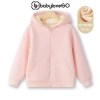 Áo khoác nỉ lót lông BabyloveGO 2.026 cho bé gái, có mũ và khóa kéo tiện lợi AKN04, giảm giá 199.000₫