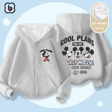 Áo khoác nỉ lót lông BabyloveGO cho bé trai 1-10 tuổi, ấm áp mùa đông, giá chỉ 279.000₫ 5