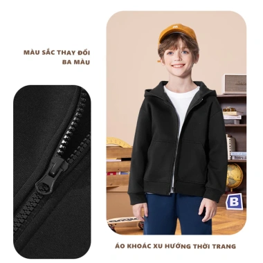 Áo khoác nỉ lót lông bé trai BabyloveGO AKN04 mùa đông, mũ, khóa kéo tiện lợi - 199.000₫ 7