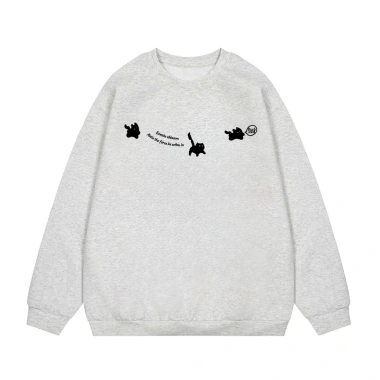 Áo khoác nỉ nữ Xám mùa thu, sweater dài tay con mèo in hình RTOML 119.999₫