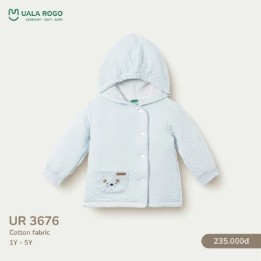 Áo khoác nỉ và gió Uala cho bé 9-22kg mẫu UR3.664 UR3.889 giảm giá 205k 5