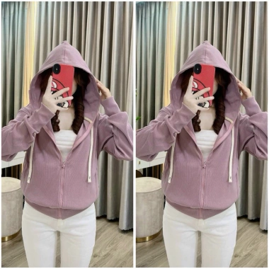 Áo khoác nữ chống nắng gân lụa form lửng nón to bigsize - Giá 169k giảm từ 202.8k
