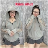 Áo khoác nữ chống nắng rộng, nón to viền 3 sọc, thun gân mát mềm – 179.000₫ 3